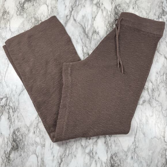 Free People Pants Womens Small Brown Knit Beach Casual Wide Leg Pull On Resort - Picture 1 of 9
